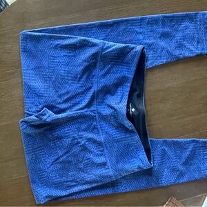 Tuff Athletics Blue Patterned Leggings